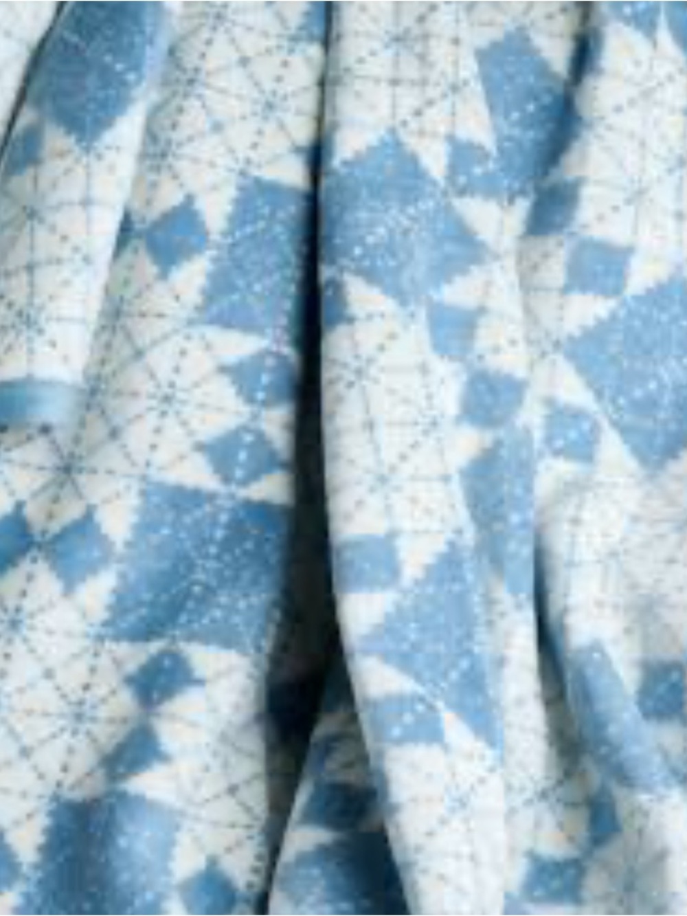 Chappywrap Blue White Crosby Quilt Fog Blanket Original Size